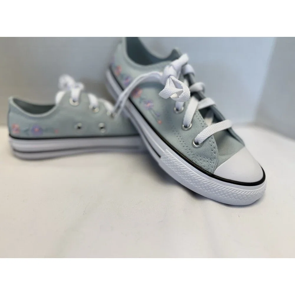 Converse All Star Chuck Taylor All Star OX Sneakers Embroidered Floral Sz 1